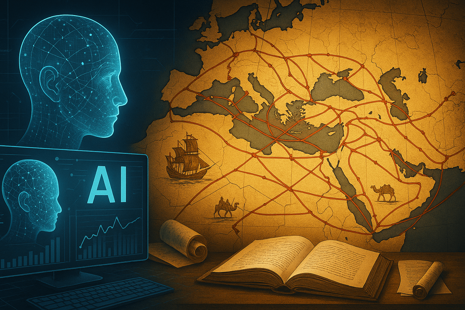 Reconstructing Ancient Trade Networks with AI